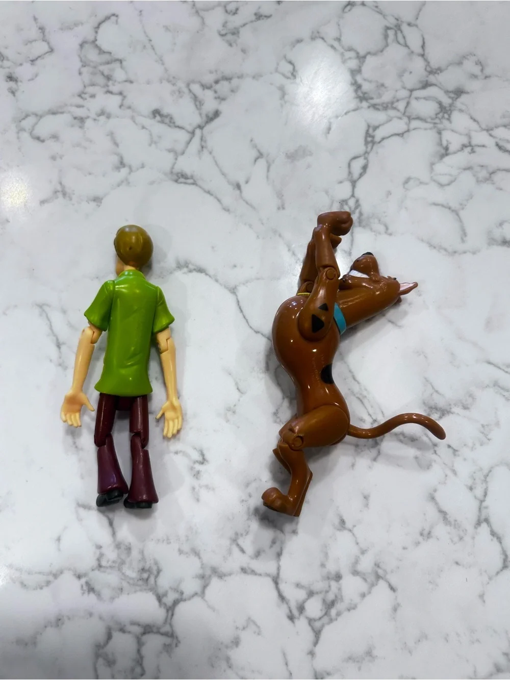 Vintage 2001 Scooby Doo & Shaggy Plastic 4” & 5” Toys Figures